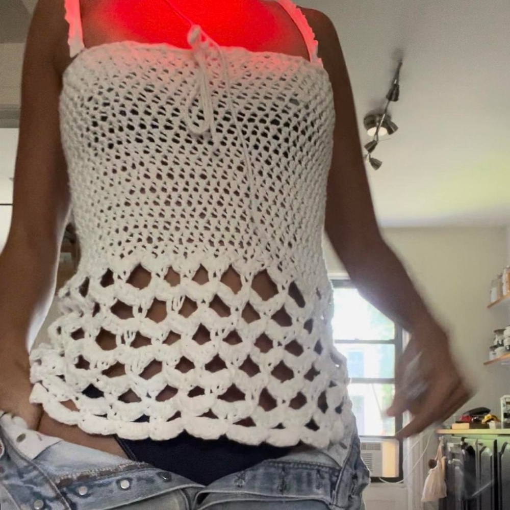 White Crochet Skirt - Picture 6 of 6